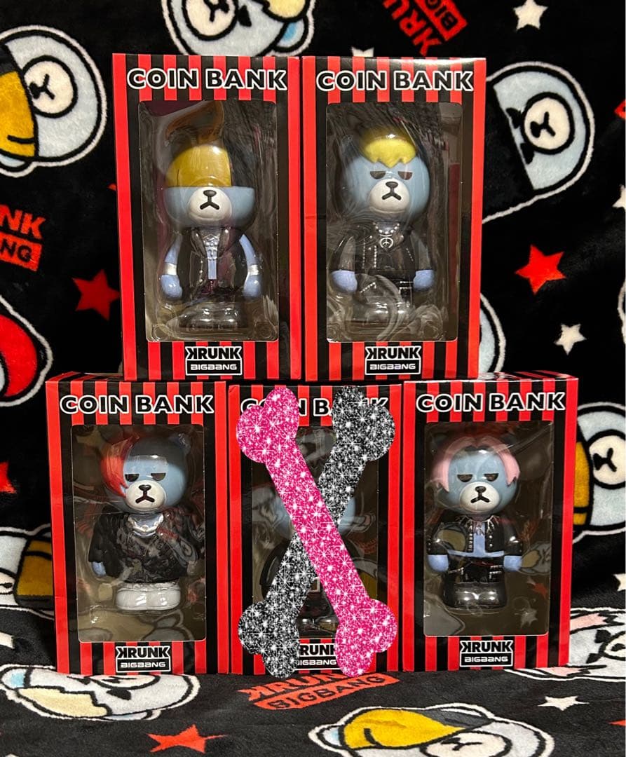 ✨♦️3⚛️BIGBANG KRUNK× ローソン限定バンク 貯金箱 4個 BIGBANG×LAWSONキャンペーン情報第三弾♪ 「KRUNK×BIGBANG」クリスマス