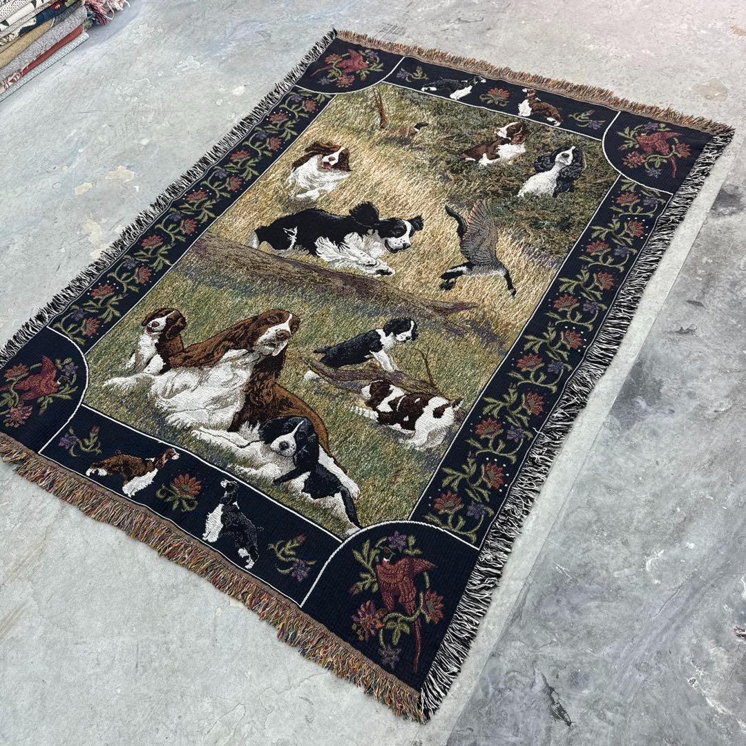 スプリンガースパニエル　犬　花　マルチカバー　ソファーカバー　ラグ178x132 717t9cZ+2rL._AC_UF350,