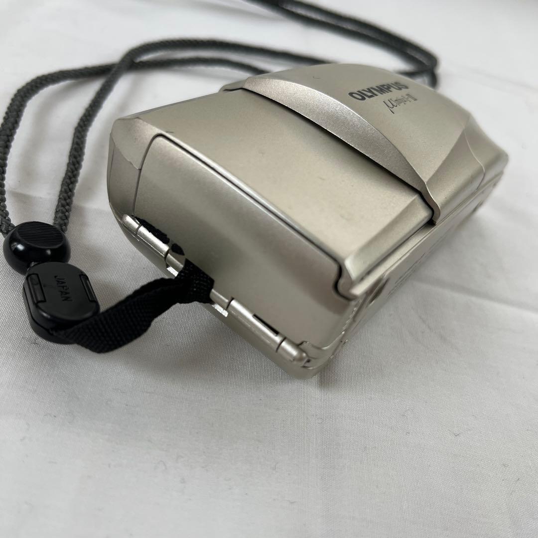 h) OLYMPUS μ[mju:]-II シルバー フィルムカメラ ジャンク OLYMPUS