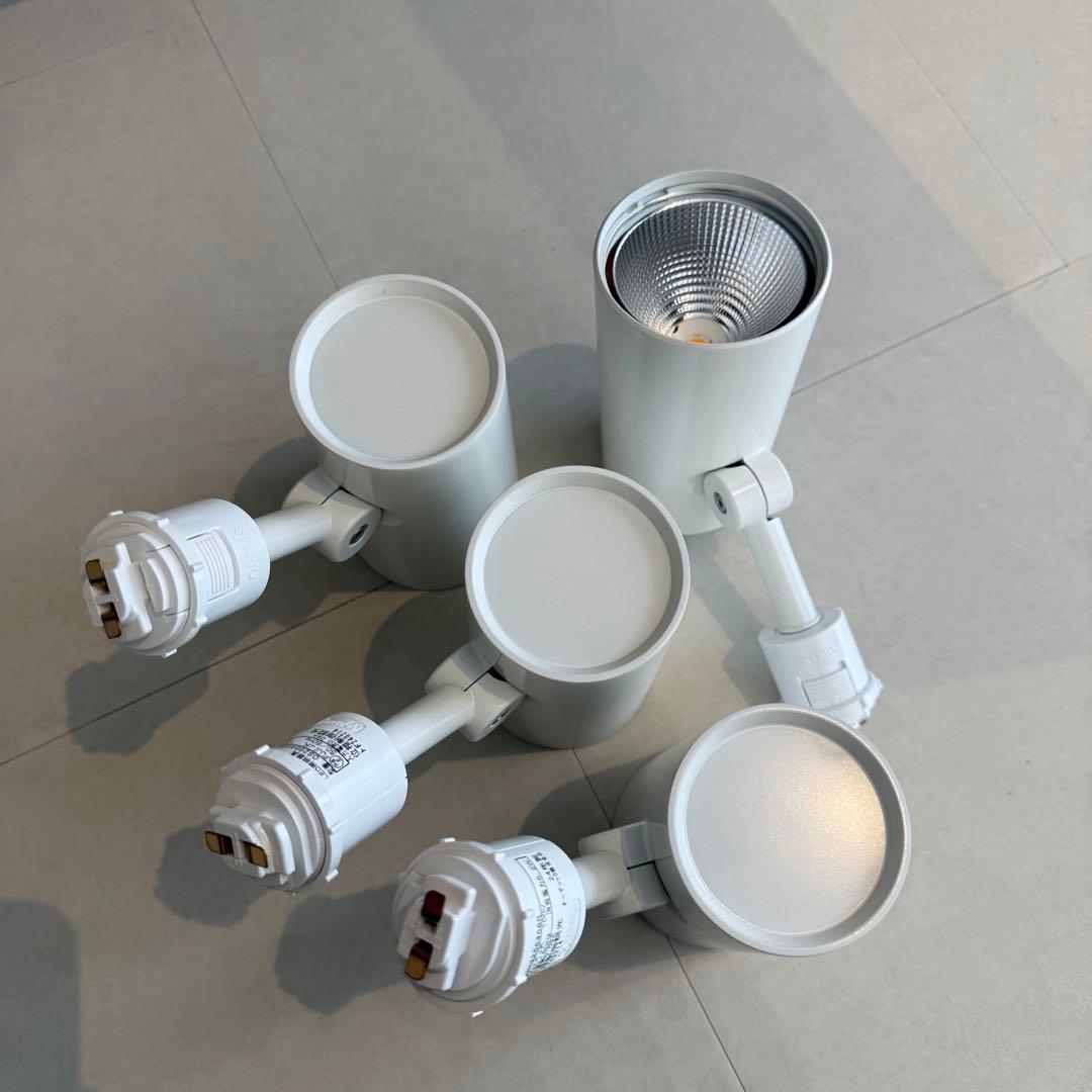 ダクトレール用 スポットライト 4個セット　ホワイト 楽天市場】【4個セット LED電球付き】ダクトレール用 スポットライト