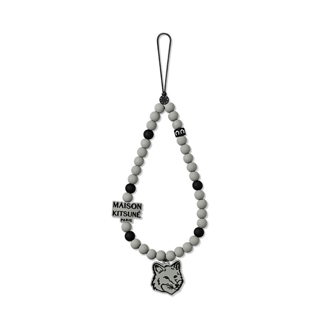 Maison Kitsuné Grey Phone Charm メゾンキツネ MAISON KITSUNE（メゾン キツネ） キーホルダー SMALL FOX BAG CHARM