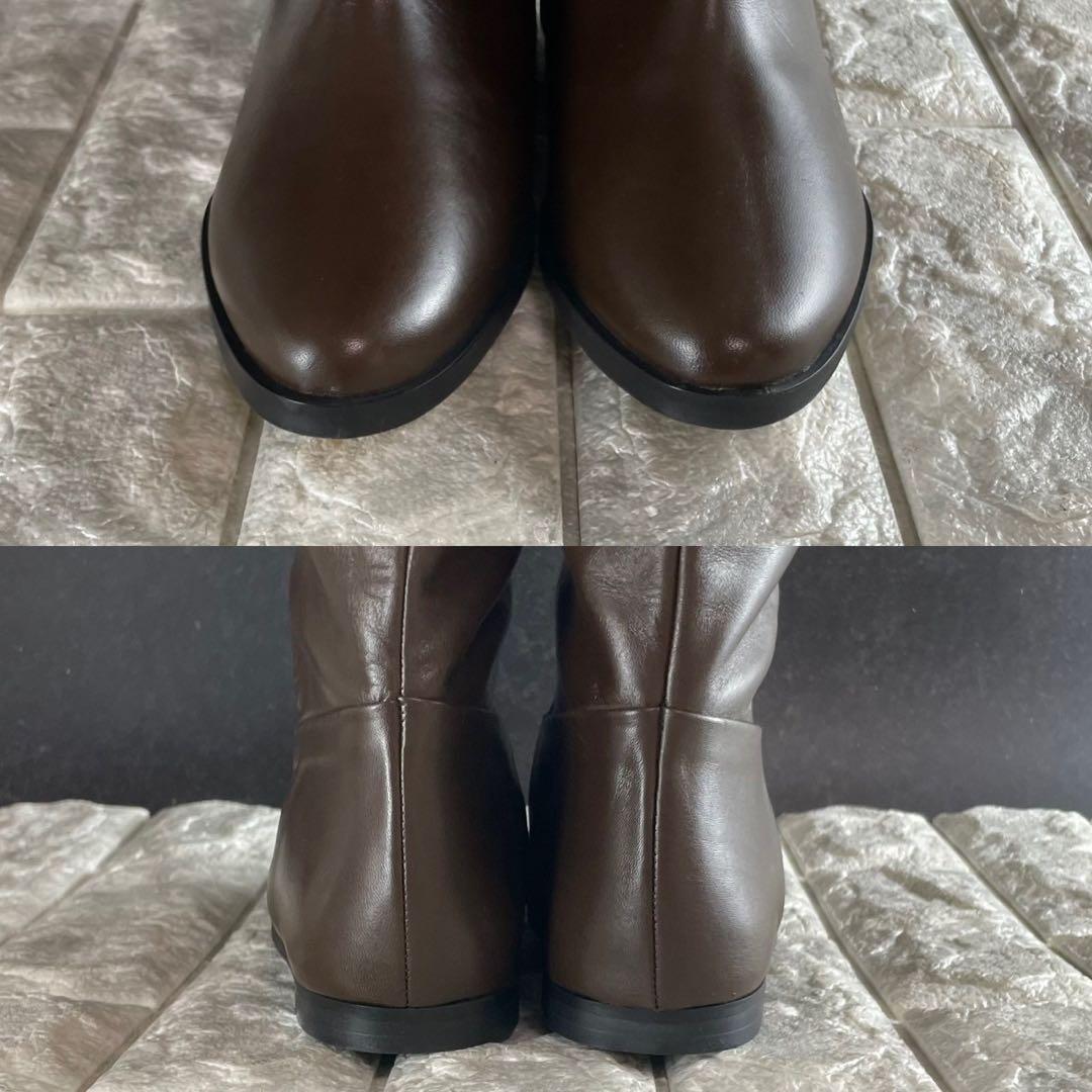 未使用 REMME レメ ロングブーツ ブレンタ フラット インヒール 23.5