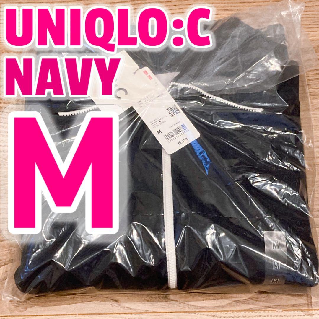 新品 UNIQLOC ユニクロC ミラノリブフルジップカーディガン ネイビー M