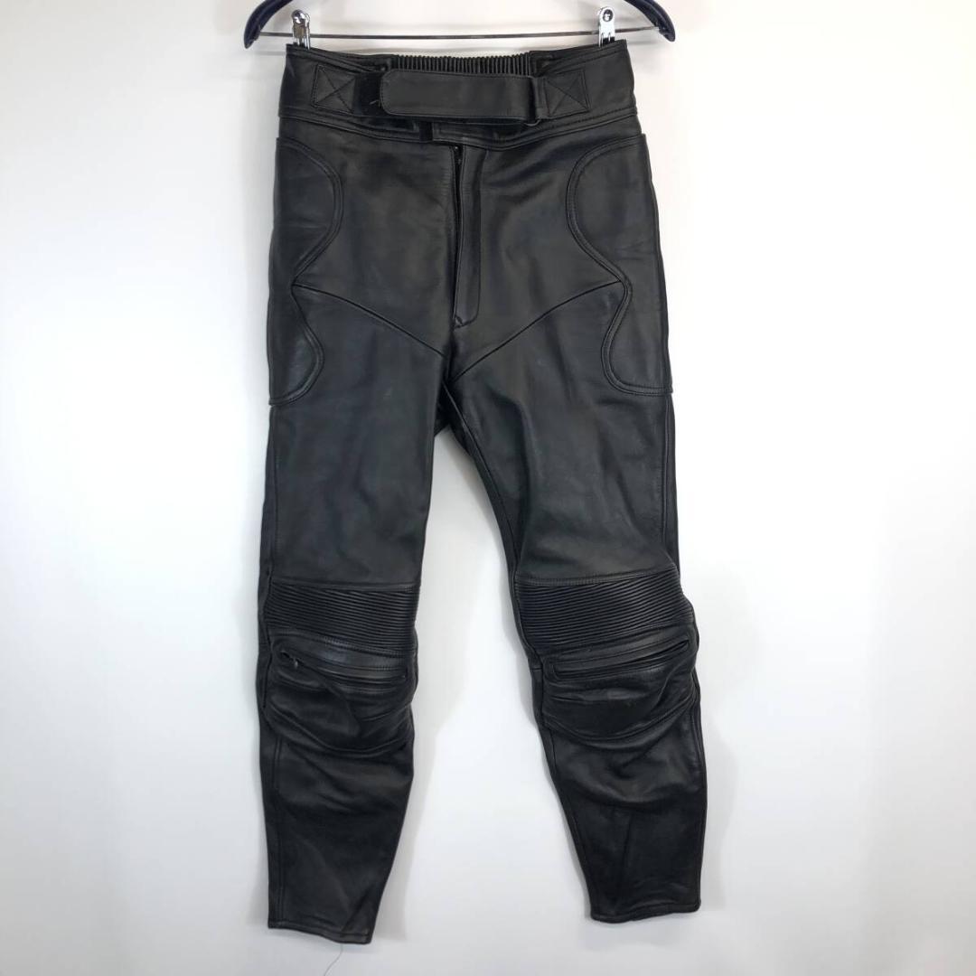 南海部品 NANKAI レザーパンツ ライディングパンツ ブラック 牛革 L