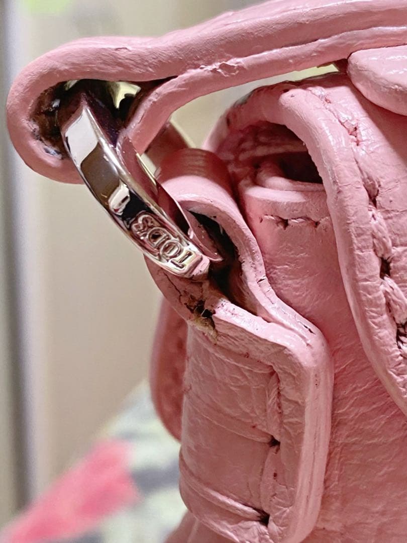 春色セールTOD'S トッズ ショルダーバッグ ピンク 訳あり特価 保存袋