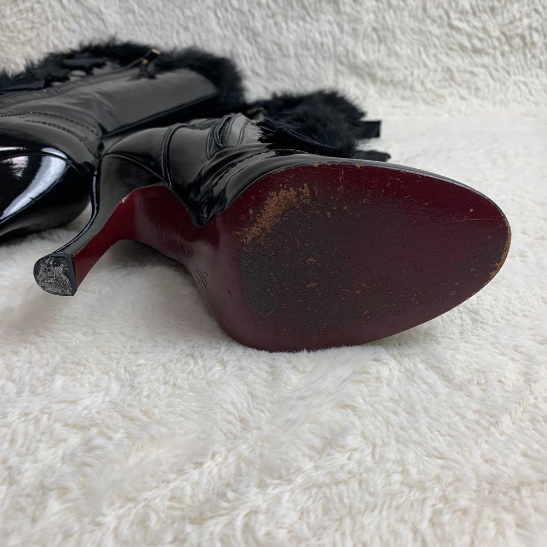 【定価30万】《超レア商品》ルイヴィトンリボンファーエナメルブーツ