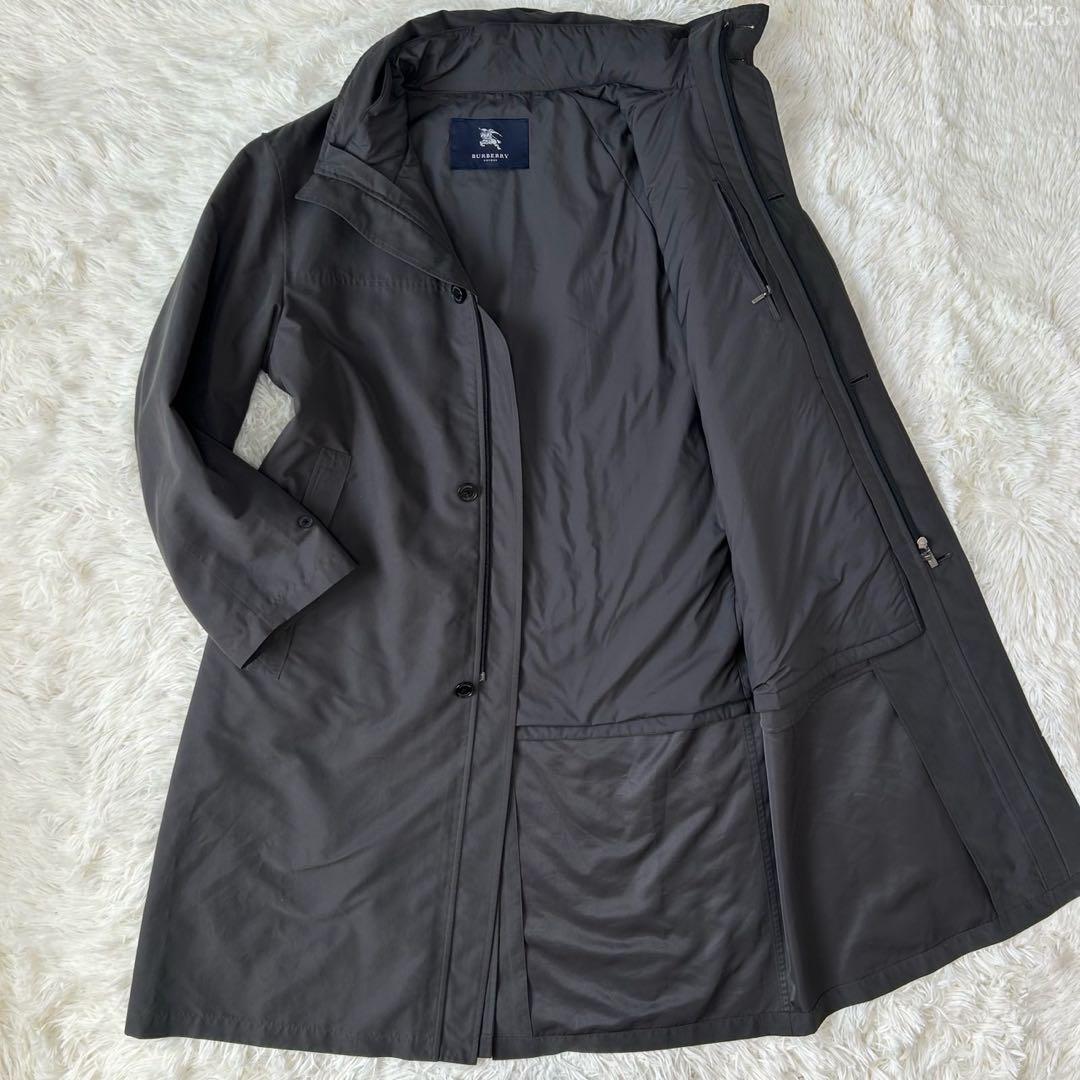 【極美品/LL】バーバリーロンドン モッズコート ライナー付 フード ベージュ LONDON FOG ジップアップ ジャケット M レディース ベージュ ロンドン