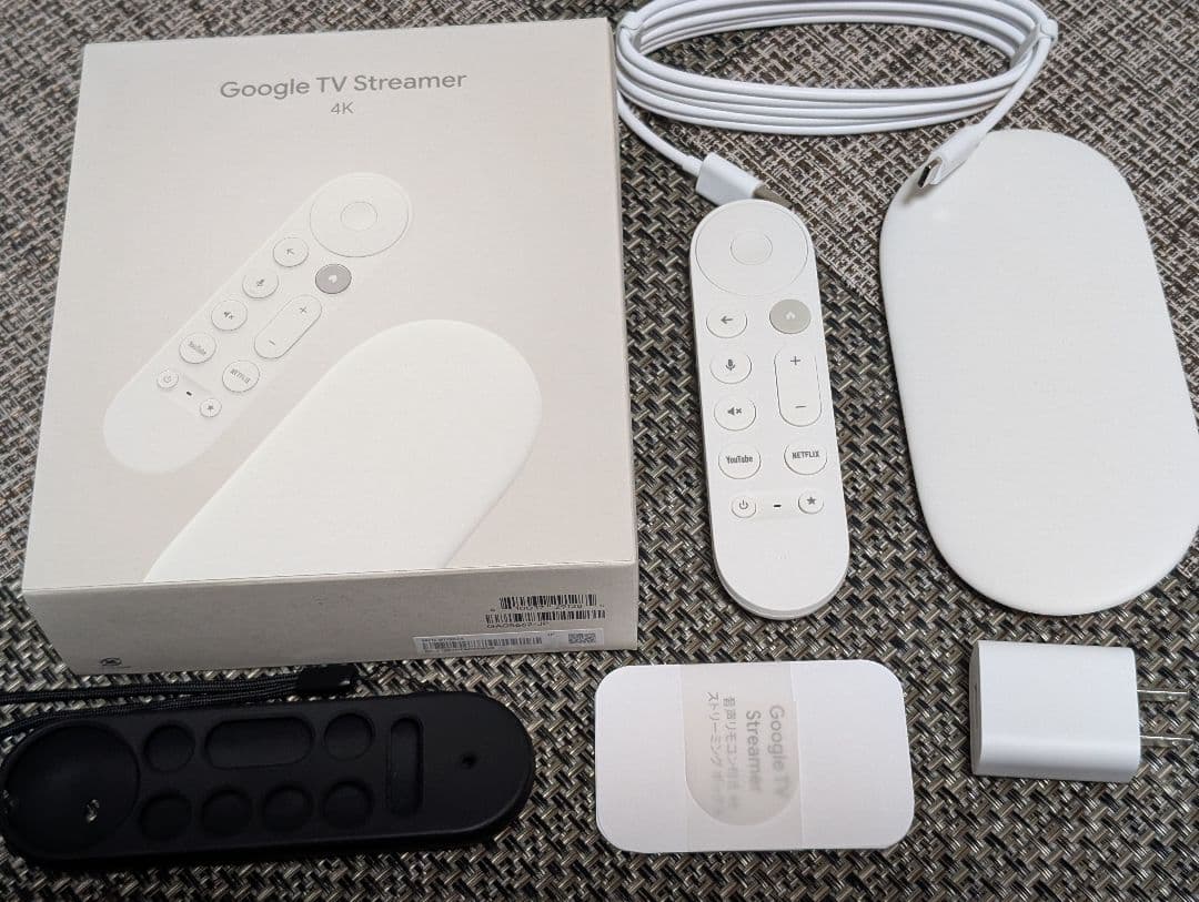 Google TV Streamer (4K)　リモコンカバー付き 互換品】 Google TV Streamer リモコン 交換用 グーグル 4k 音声認識