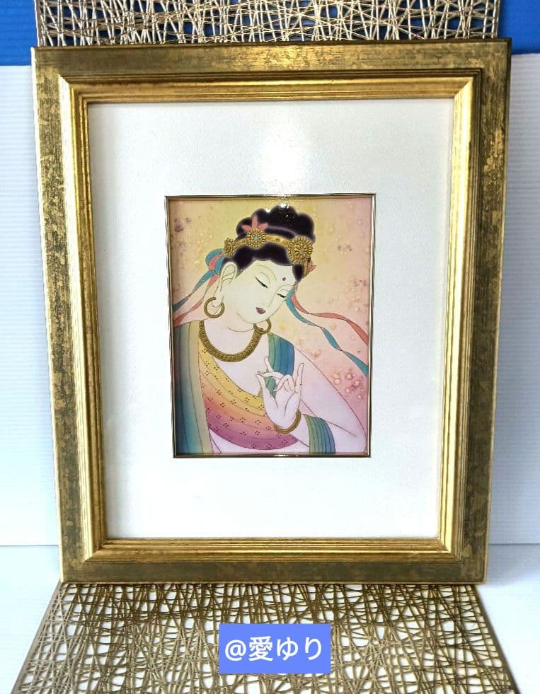 草場一壽♢陶彩画原画【稀観品⭐開運最多幸】『和顔』特注⭐空色ver