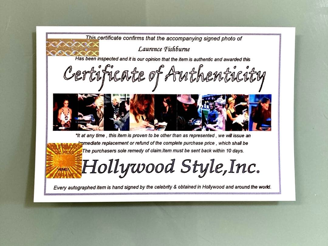 セール中…ローレンス・フィッシュバーン直筆サイン入り2Lサイズ写真