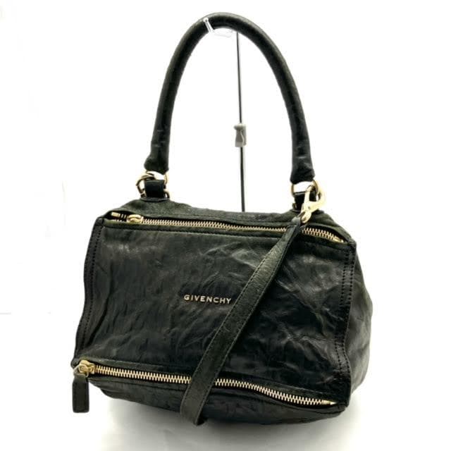 GIVENCHY パンドラ ブラックレザー ショルダーバッグ - メルカリ