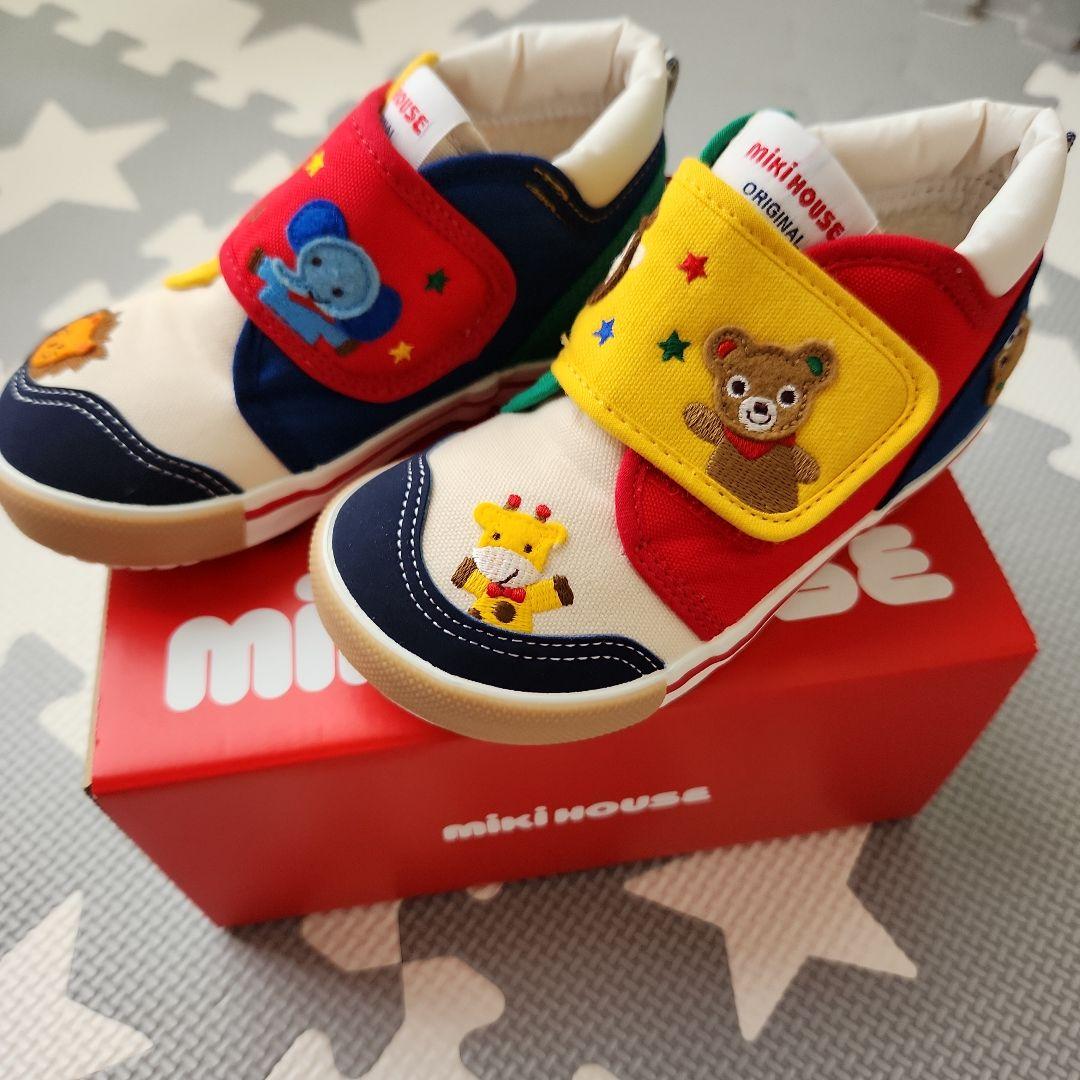 【新品•タグ付き・現行品】　ミキハウス　スニーカー マルチカラー 15.5cm