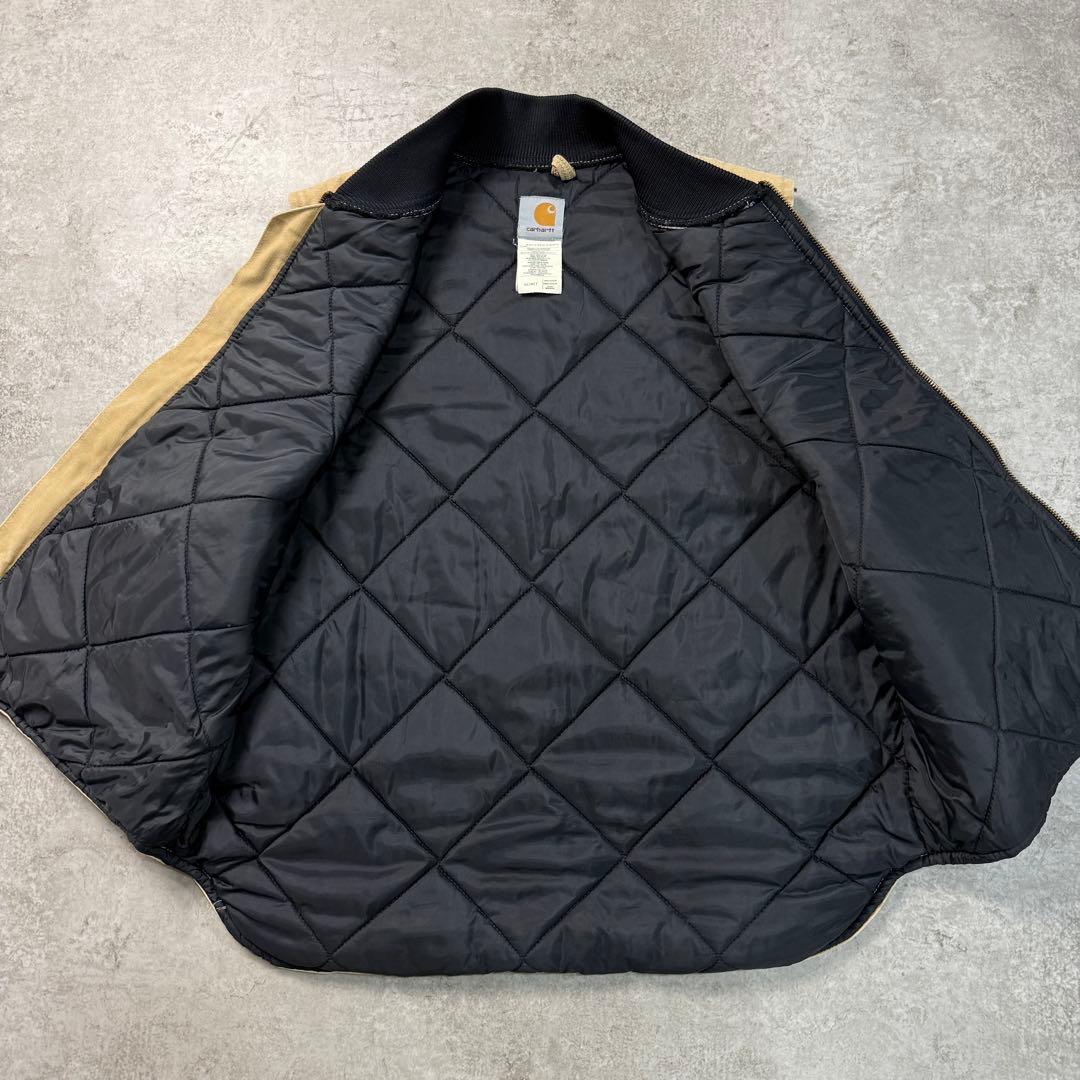 希少□カーハート【L】USA製 00s ダックベスト 腰ゴム フェード 雰囲気