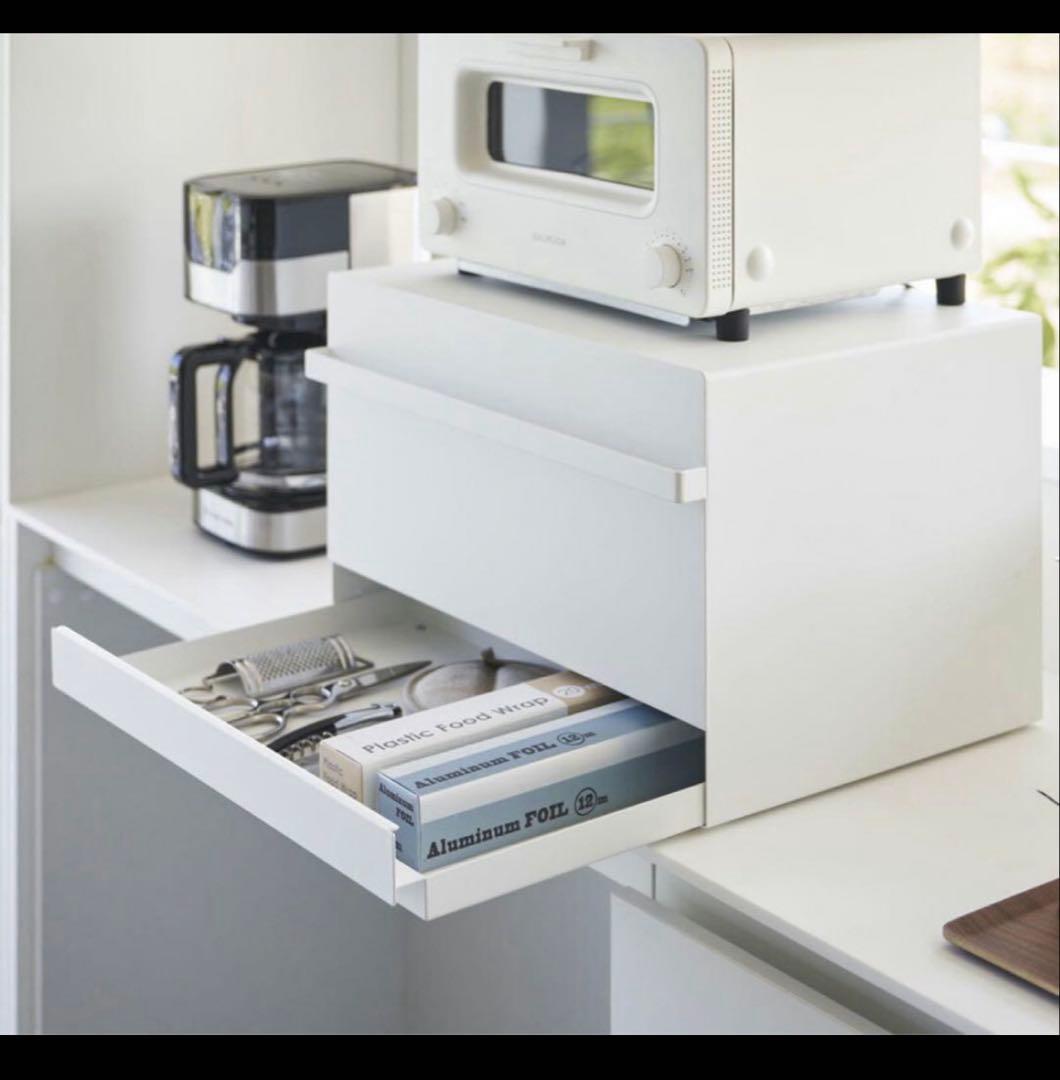 山崎実業 ブレッドケース 引き出し型2段 タワー tower ホワイト tower ｜ ブレッドケース タワー 引き出し型 2段 ｜ 山崎実業