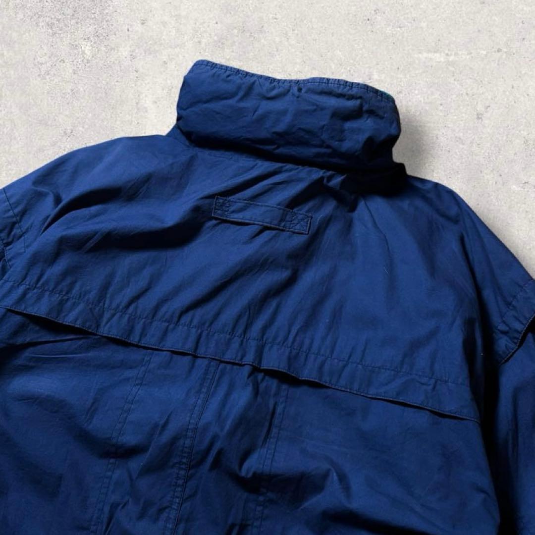 90s Disneyナイロンジャケット紺ネイビーミッキーマウス刺繍パッカブル