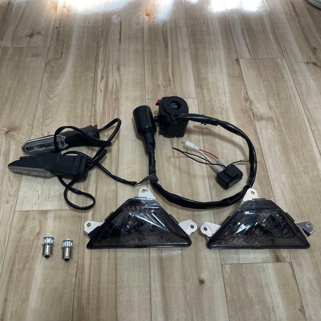 【Ninja400】LEDウィンカー化＆ハザード機能追加キット NINJA400 専用 カスタムLEDフロントウインカー｜AxxL