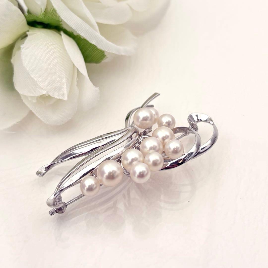 ☆美品☆ミキモト シルバー パール ブローチ 皇室御用達ブランド
