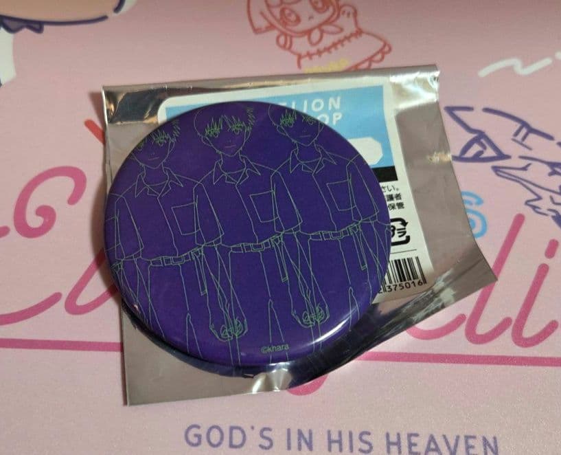 エヴァ　缶バッジ　シンジ EVA STOREオリジナル 缶バッジ/シンジ＆カヲル(プラグスーツ・肩組み