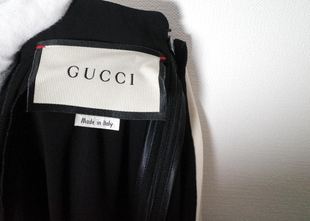 美品✨️Gucci グッチ 長袖 ジャージー 膝丈 ワンピース XSの通販はau