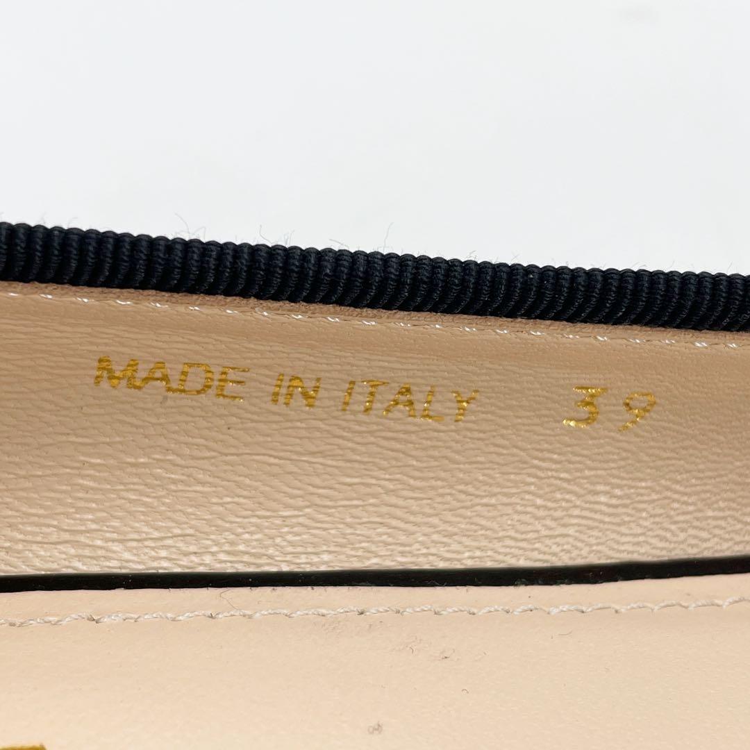 極美品 正規品 プラダ フラットシューズ バレリーナ リボン 24㎝相当