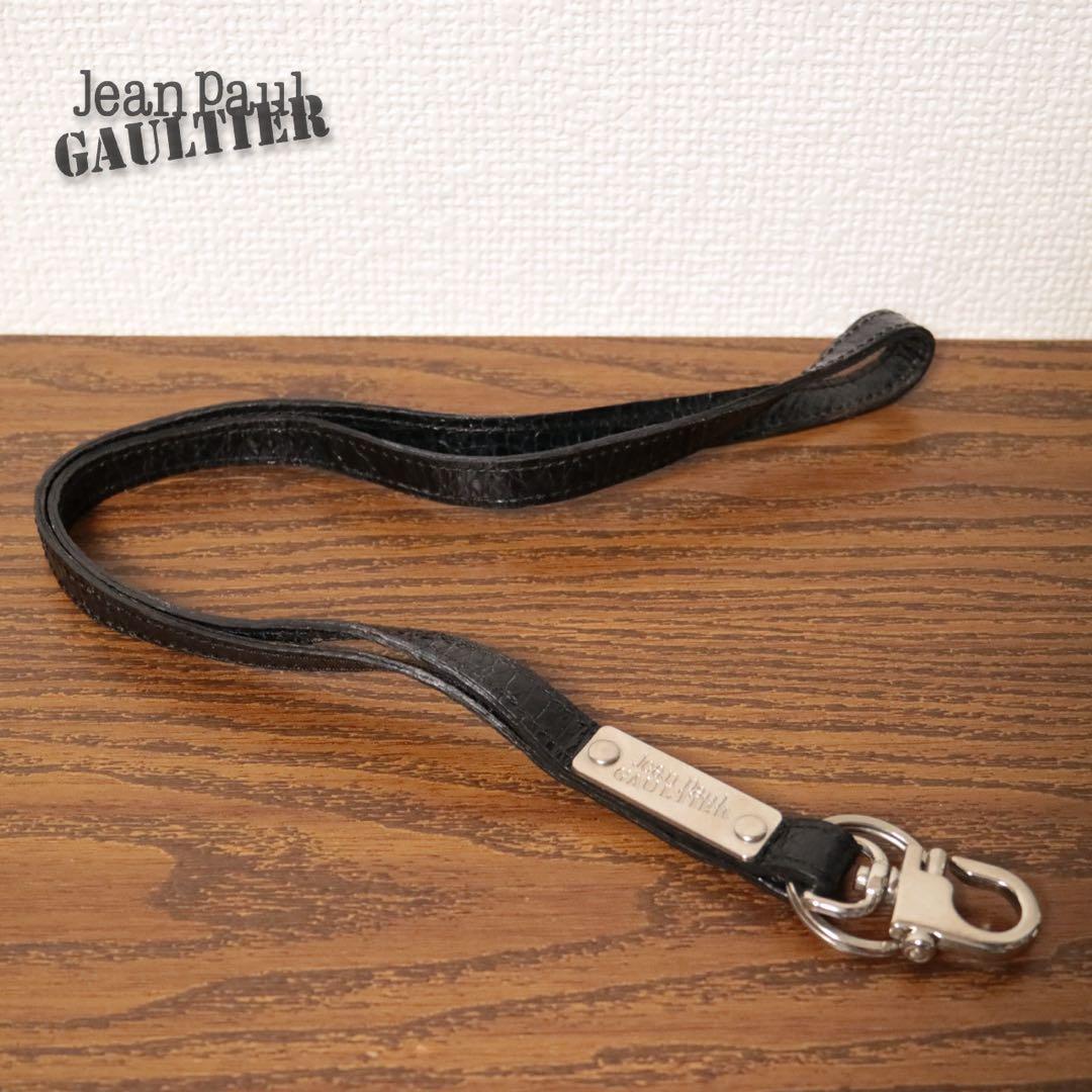 【希少】ゴルチエ ネックストラップ キーホルダー Y2K 本革 ネックレス レザーネックストラップ Hallelujah