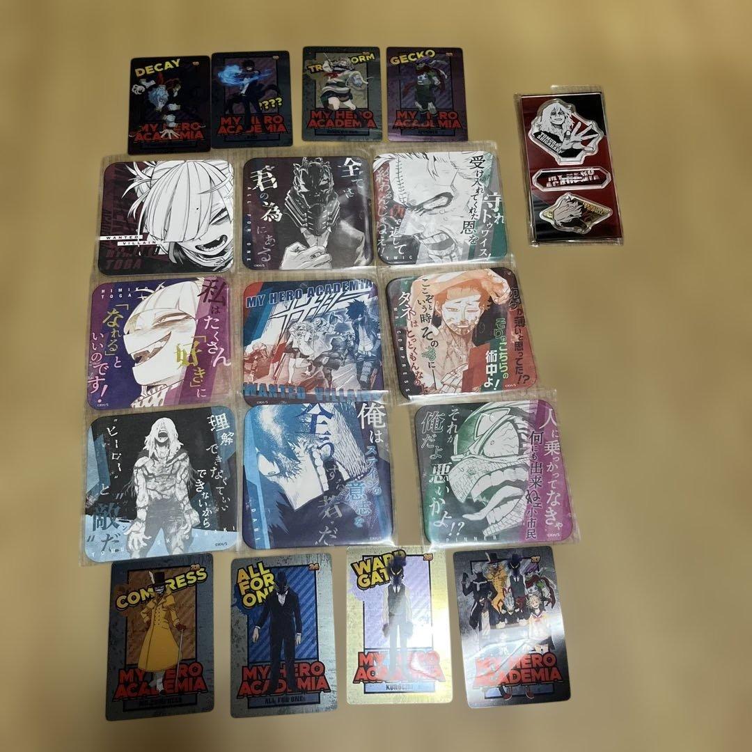 僕のヒーローアカデミア ヒロアカ 原画展 コースター ヴィランセット