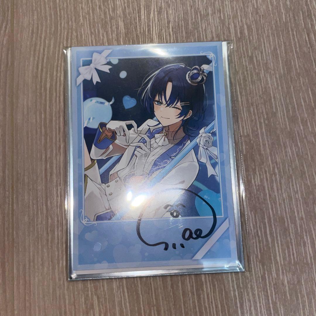 ホロライブ ReGLOSS 火威青 誕生日記念青くん 直筆サイン チェキ風