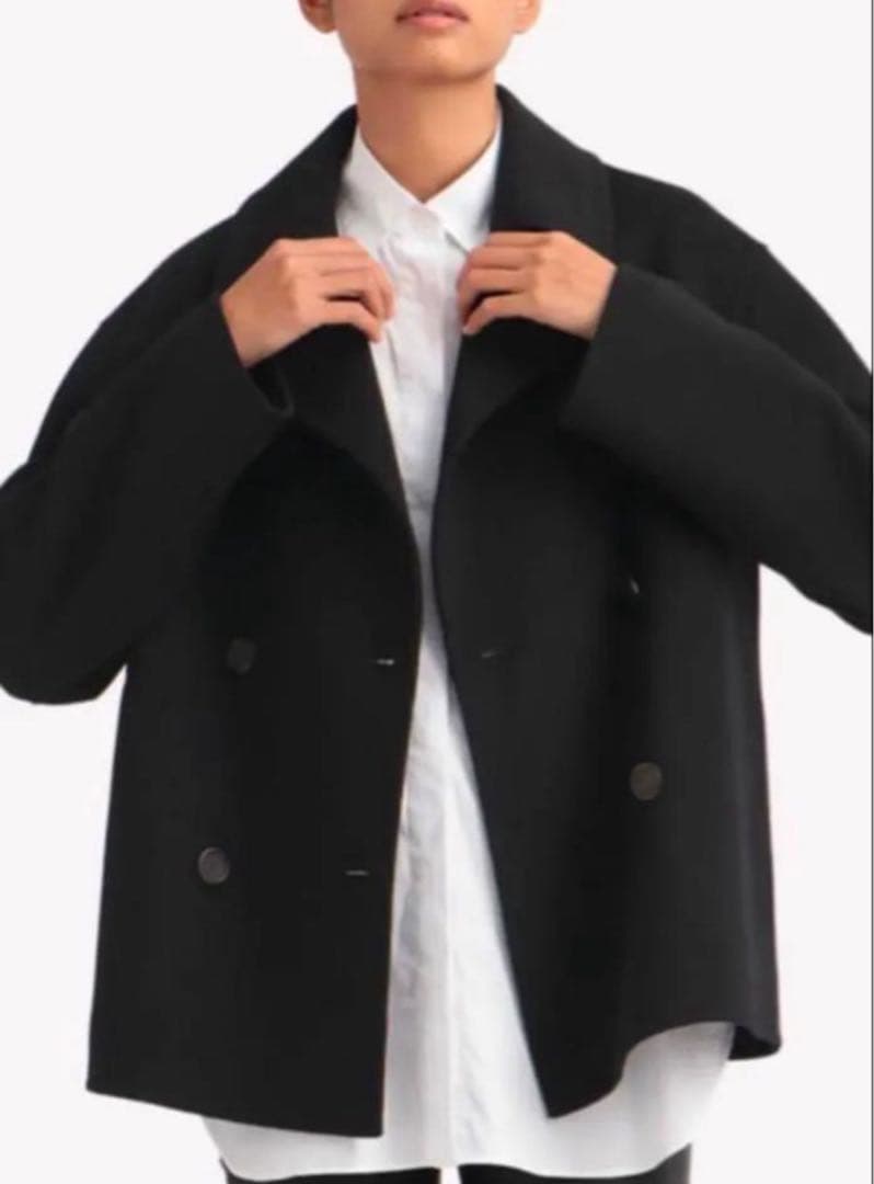 美品✨セオリー カシミヤ ダブルフェイス 木製ボタン ピーコート P