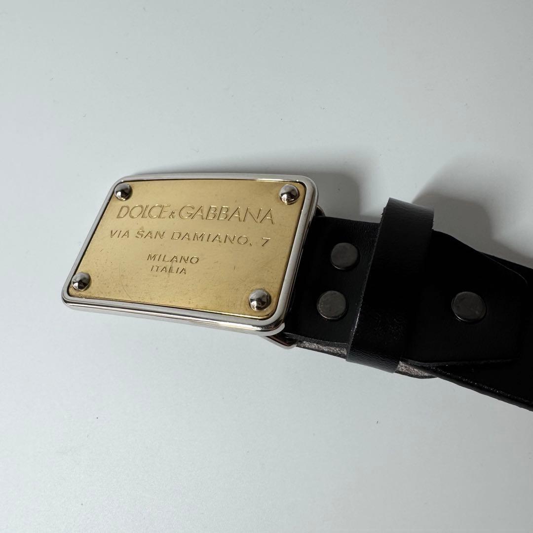 極美品】ドルチェ&ガッバーナ ベルト ゴールドプレート メンズ