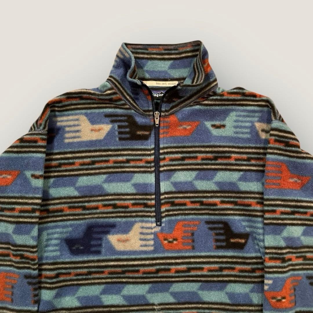 パタゴニアpatagoniaシンチラ90sフリースUSAマースピアルスナップT