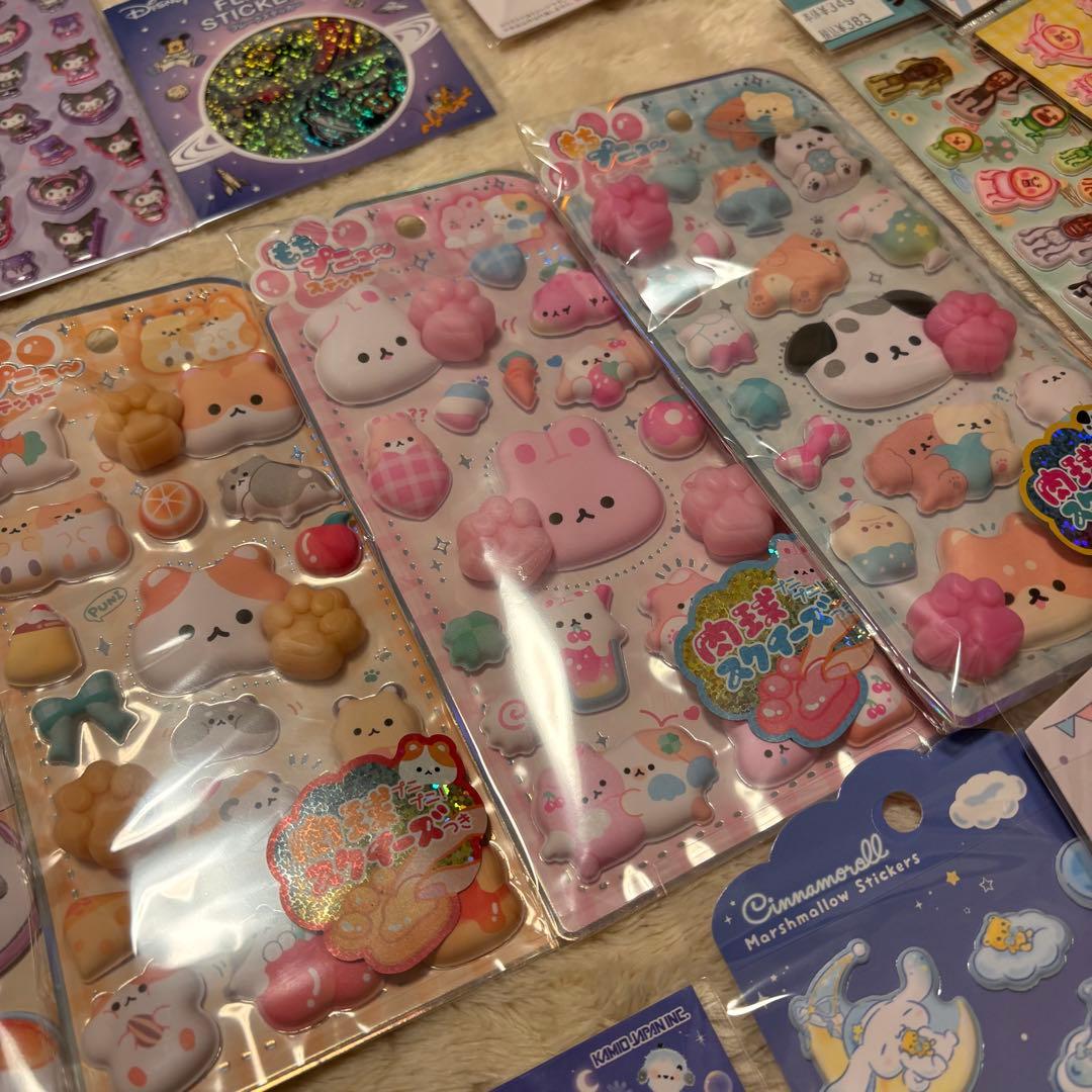 ボンボンドロップシール 肉球 タイル マシュマロ シール帳 シール交換