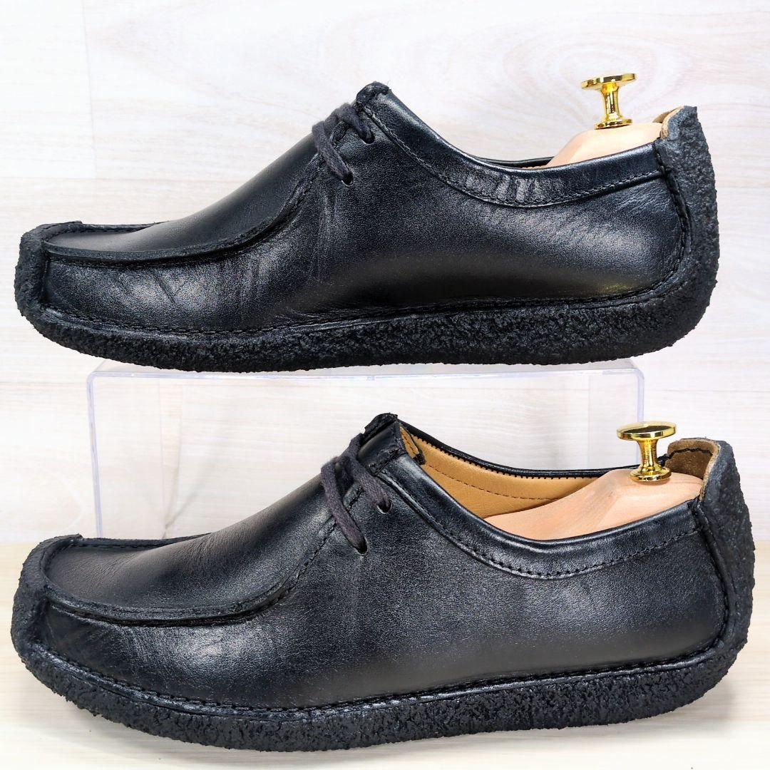 クラークス ナタリー 25.0cm ワラビー レザー ブラック S476