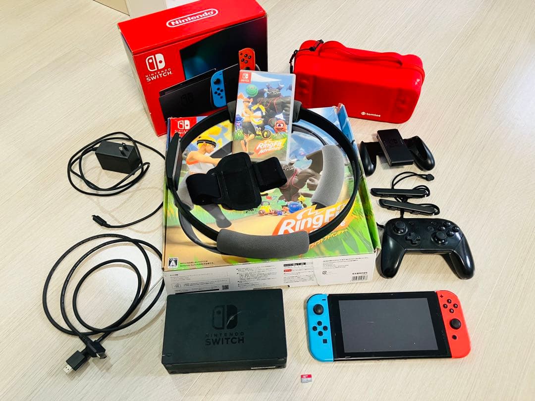 Switch本体バッテリー強化版 リングフィット、プロコン、SD256GB Switch本体バッテリー強化版 リングフィット、プロコン、SD256GB