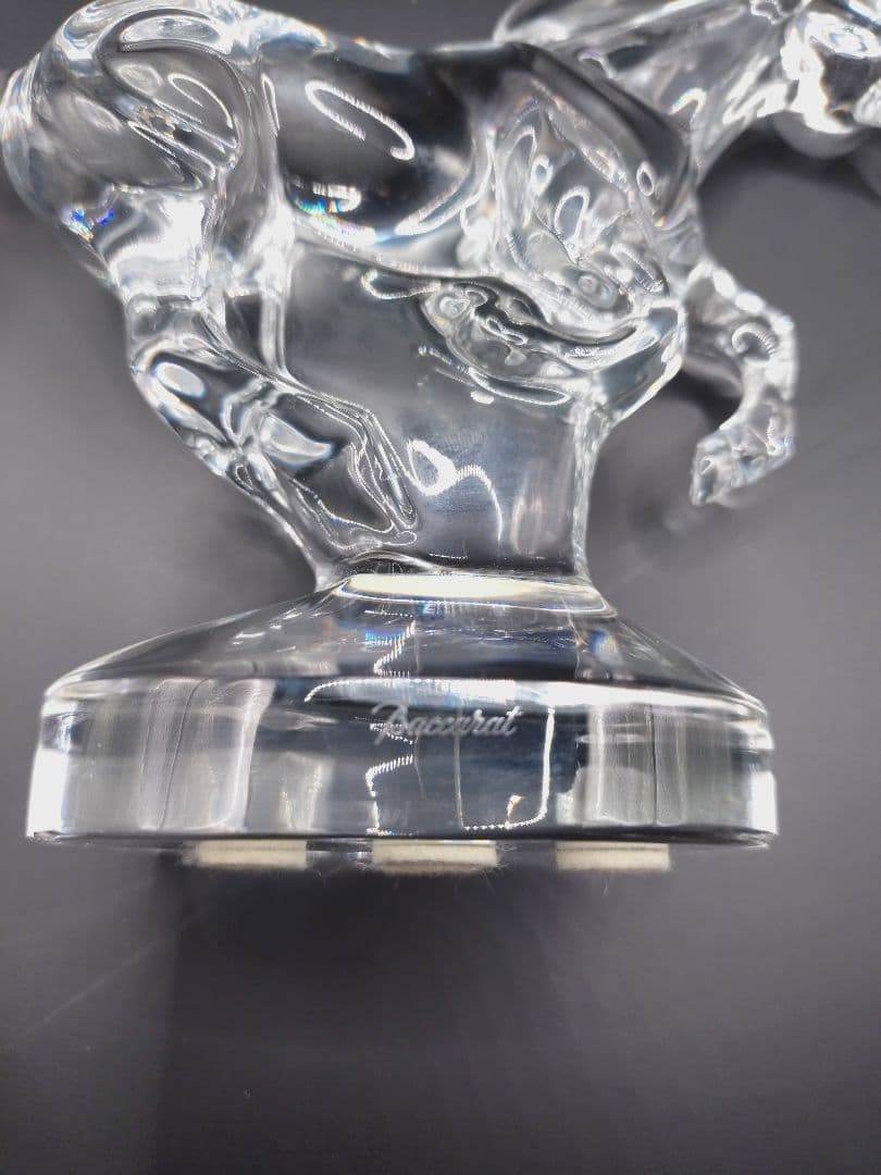 4-512 バカラ ホース 馬 走る馬 ガラス 置物 - メルカリ