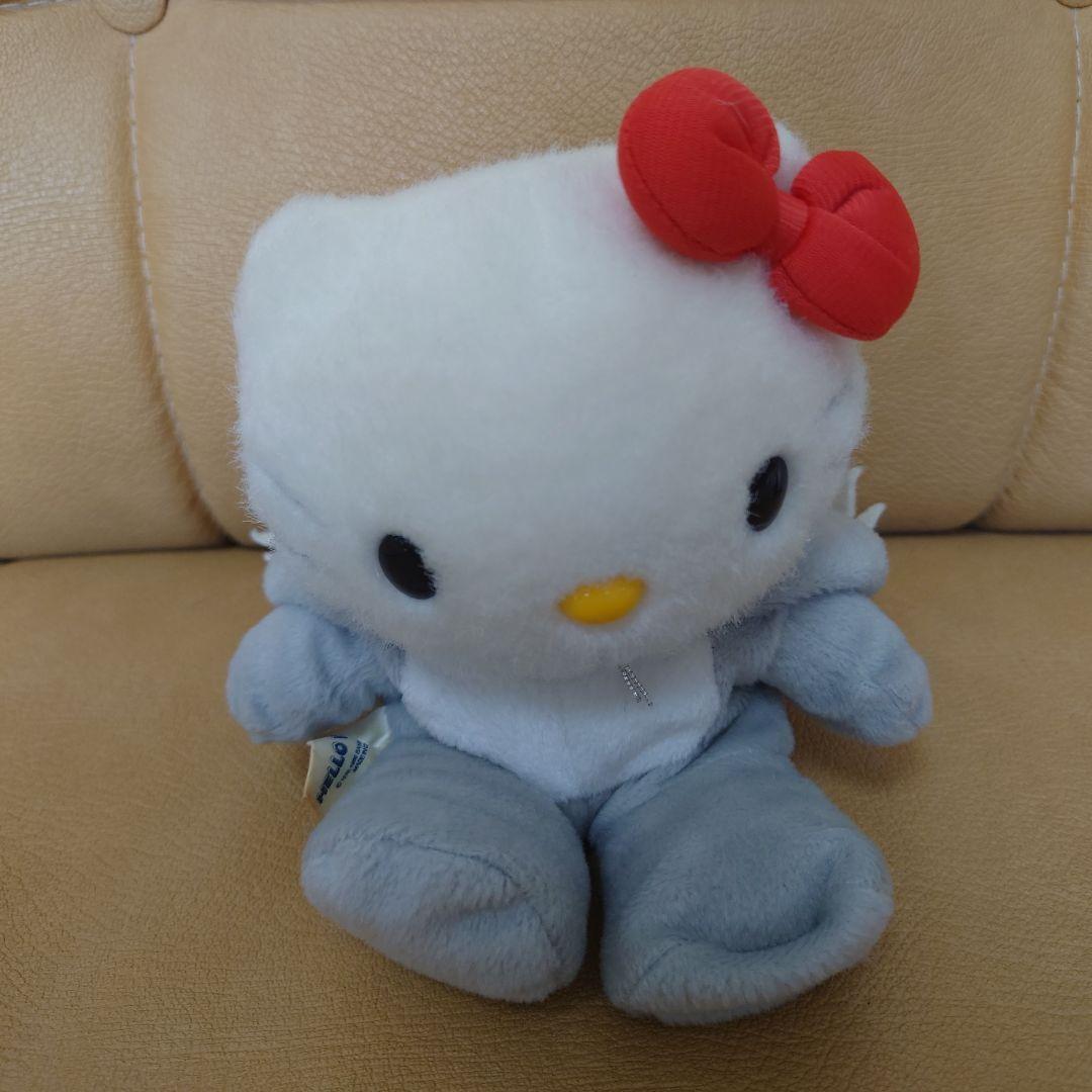 レトロ ハローキティ キティちゃん 銀きつね キツネ 狐 ぬいぐるみ