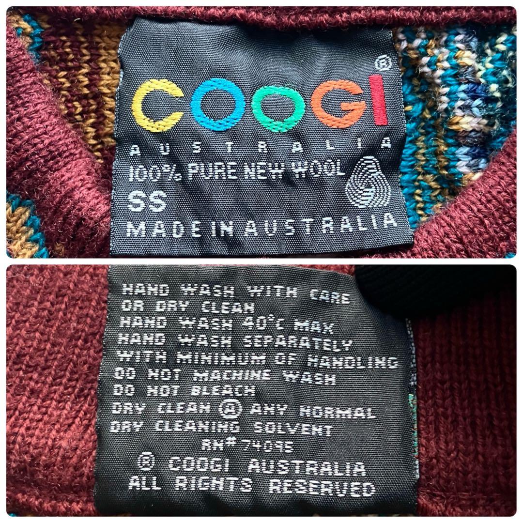 美品】COOGI 3Dニット セーター黒タグ ウール100% オーストラリア製