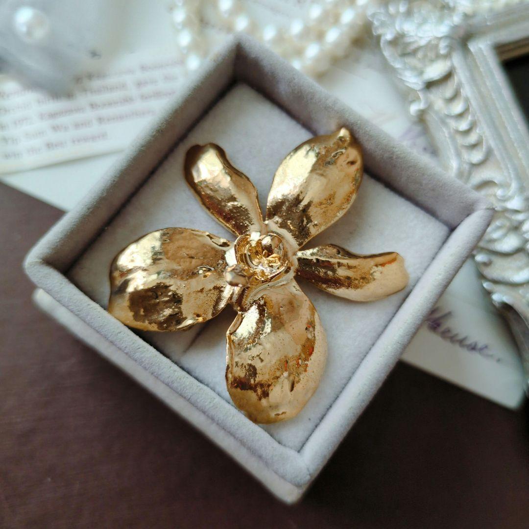 S.P.K 蘭 花 ラン ゴールド オーキッド ブローチ ペンダント タイ製