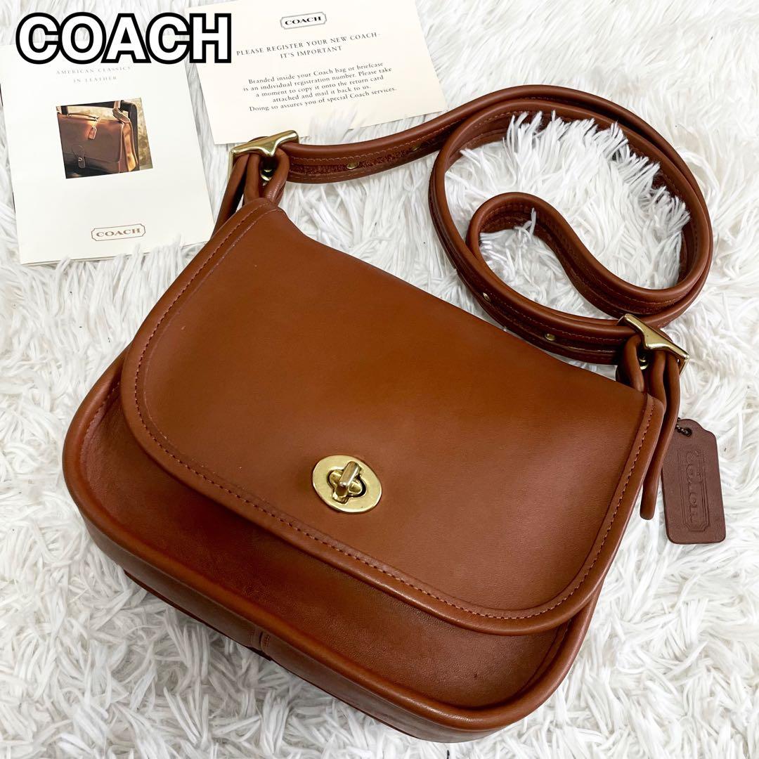 極美品✨オールドコーチ ショルダーバッグ ターンロック レザー