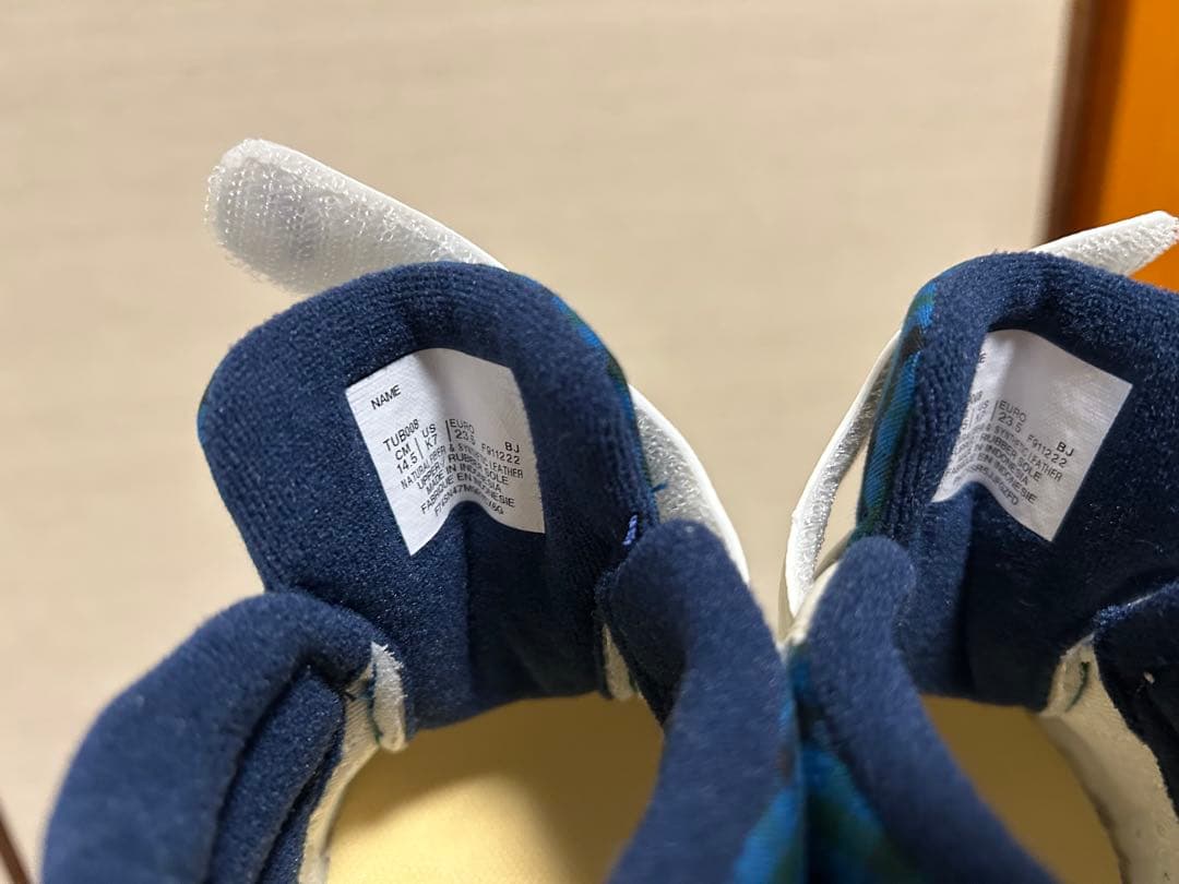 【9月限定値下】asics×Familiar チェック柄スニーカー　14.5cm