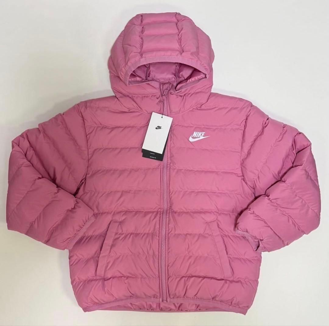 ナイキ ジュニア 中綿 ダウンジャケット ピンク 160 L 短丈 パーカー