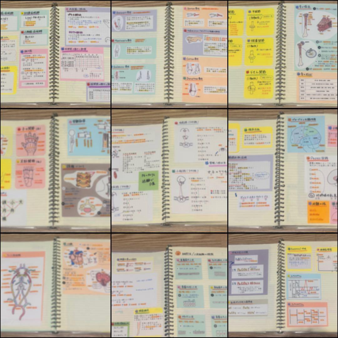 理学療法士・作業療法士まとめノートふせんノート(カラー)☆追加