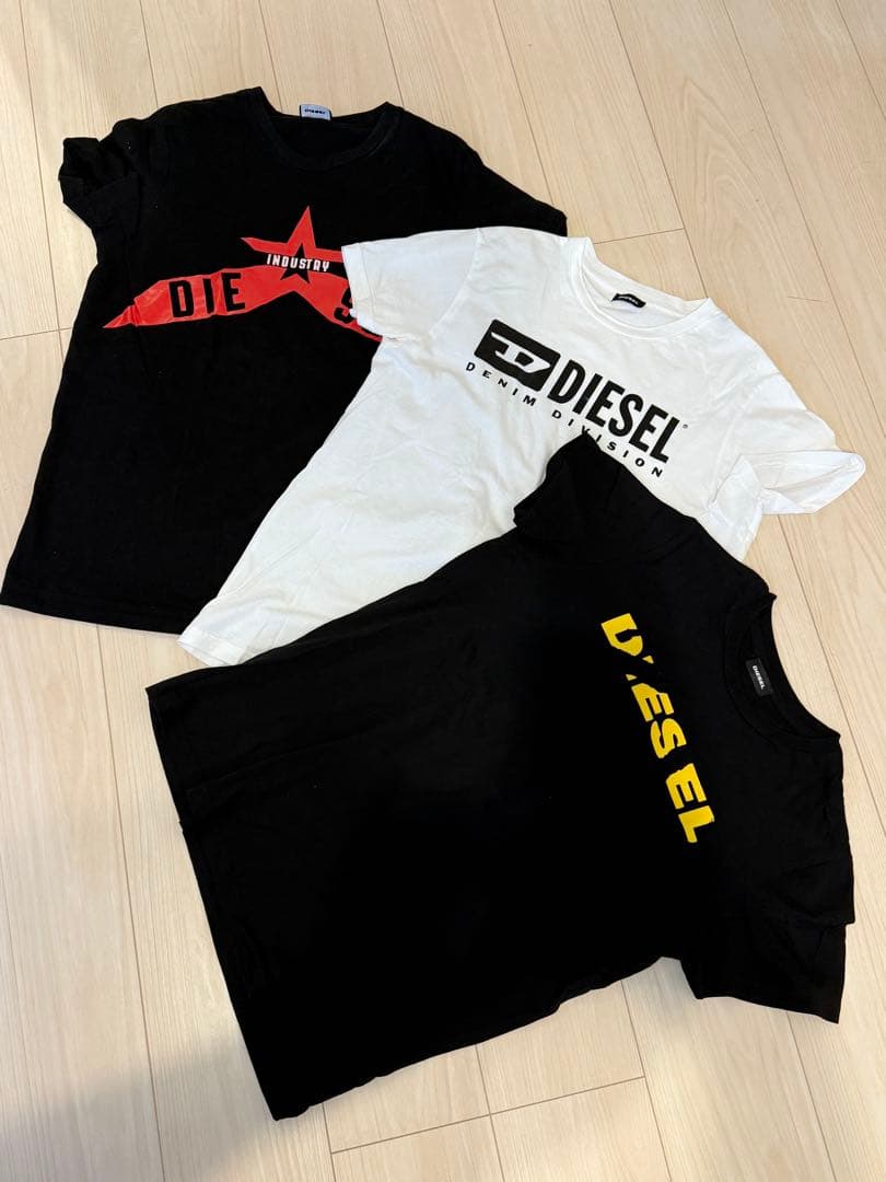 美品☆DIESEL Tシャツ 3枚セット☆キッズ160cm DIESEL（ディーゼル） DIESEL KIDS キッズ 半袖 Tシャツ Tcuore J02233