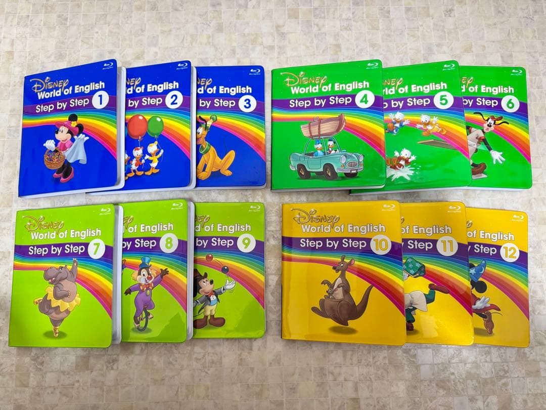 DWE⭐︎ Step by Step DVD 12巻セット DWE ディズニー英語システム Step by Step DVD12巻 & ガイド4冊セット