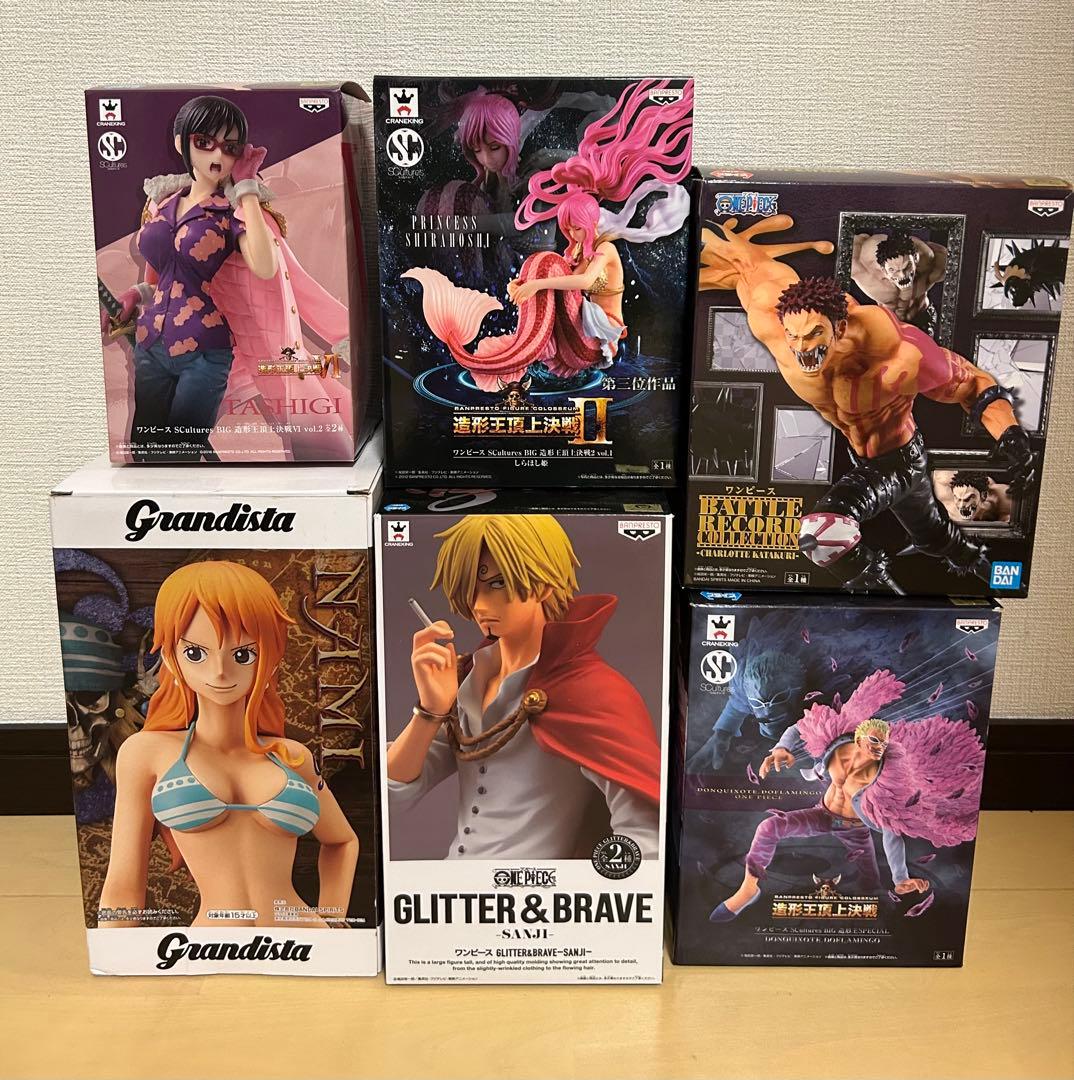 ワンピース フィギュア 6個まとめ売り - メルカリ