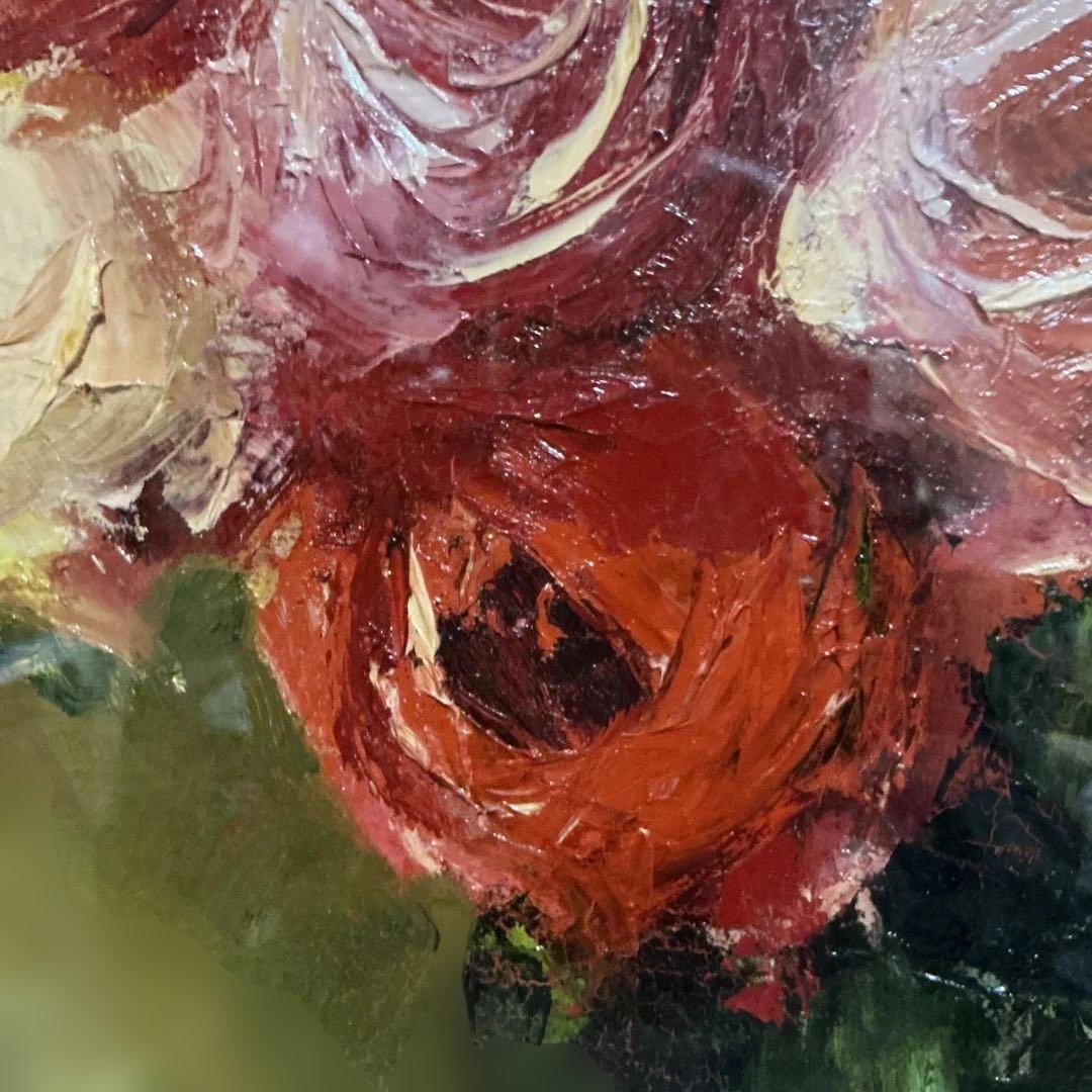 ねむさん専用　【真作】　（WISH） 小林慎太郎　『薔薇』　F６号　一期会会員