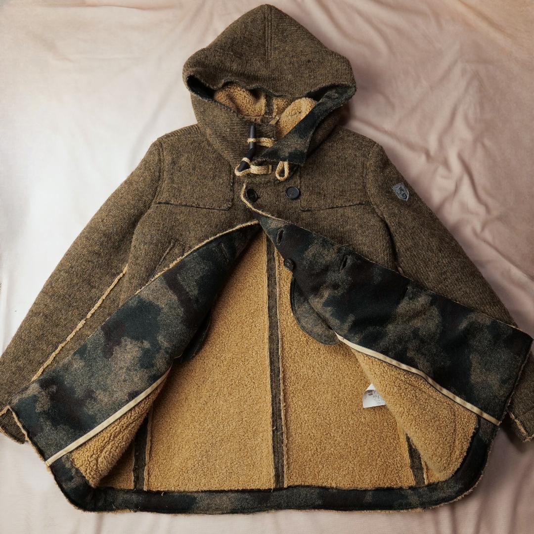 L.B.M.1911 ブラウン ウール ダッフルコート フード付き　【USED】