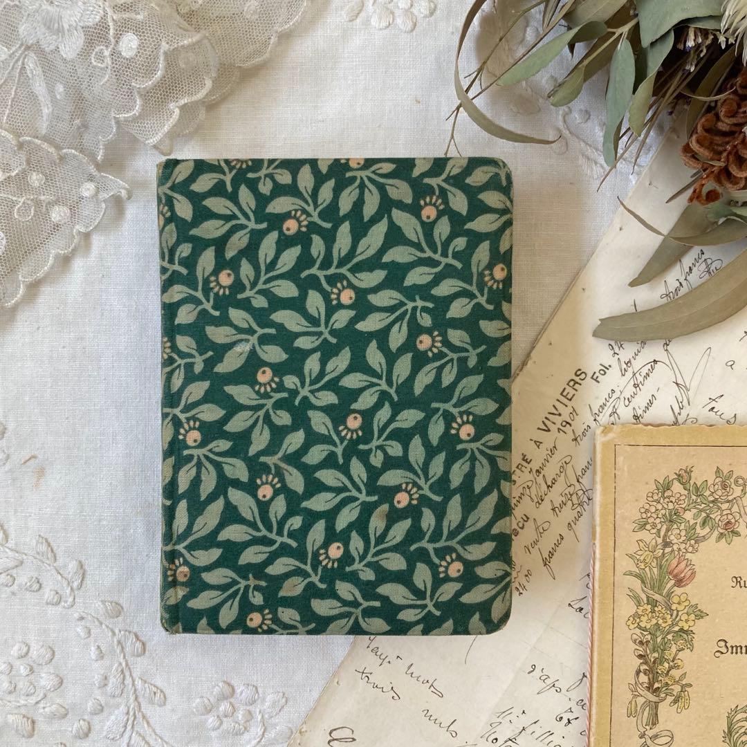 L-865 洋書ドイツアンティーク古書 布張り装丁の美しいメモリアル