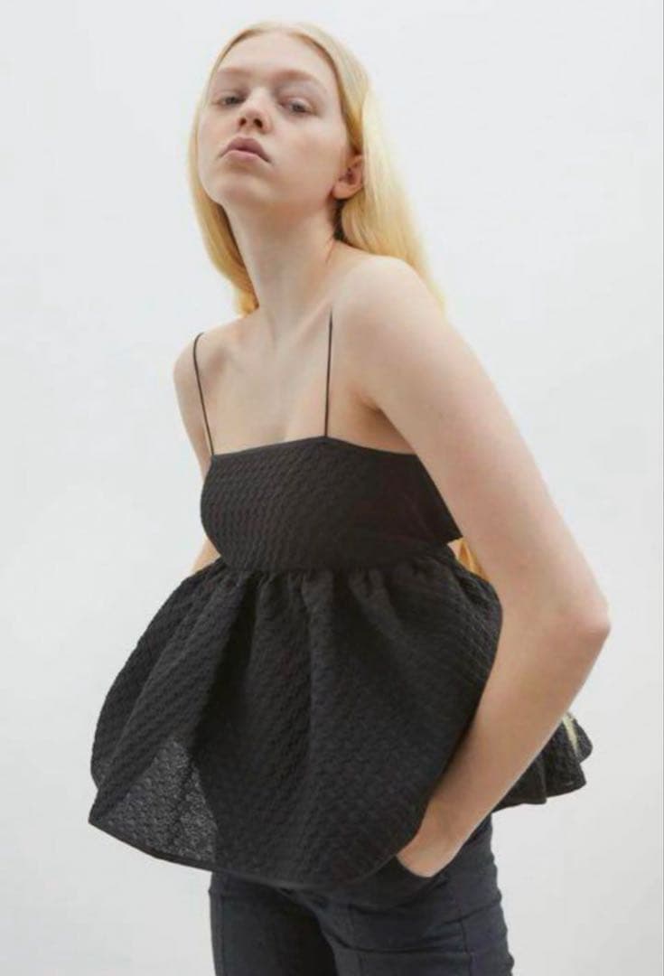 トップス cecilie bahnsen selena top UK8 SELENA | TOP BLOSSOM MATELASSÉ WHITE