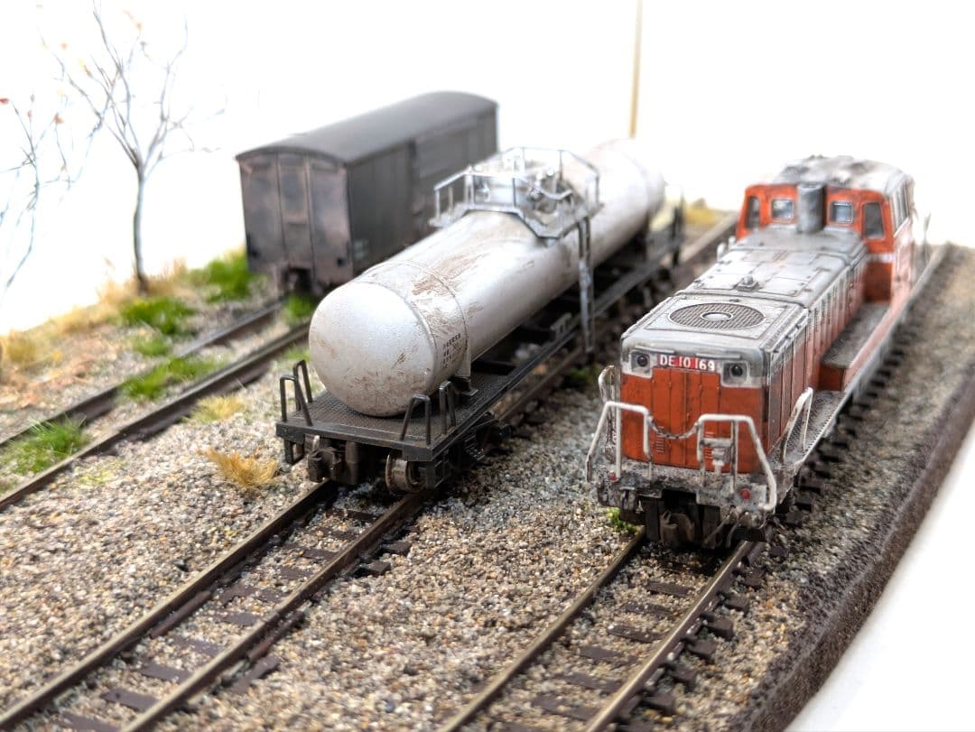 か*さ様 Nゲージ・ジオラマ展示台【昭和の秋、貨車留置線】※