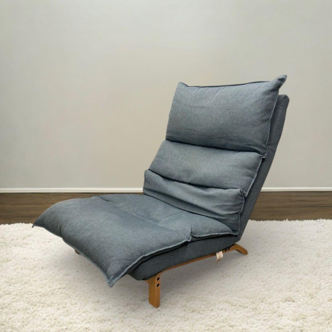 ドウシシャ ふわふわリラックスチェア 1人掛け ブルー Amazon.co.jp: ドウシシャ ふわふわリラックスチェア 1人掛け ソファ 2